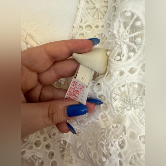 Myla London Vine Street Jumpsuit Sheer Crochet Resortwear Size Small White EUC - Picture 7 of 10